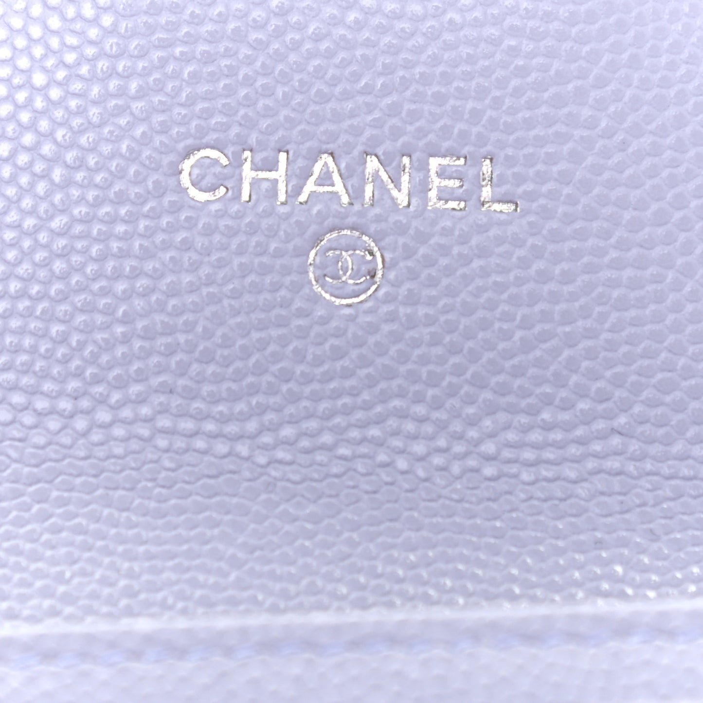 Caviar Quilted Flap Card Holder Wallet Light Purple