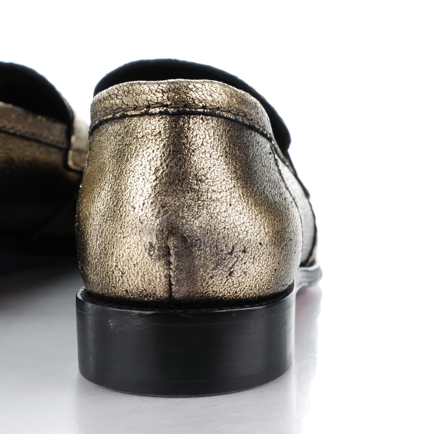 Chanel Metallic Calfskin Fantasy Loafers 35 Gold 7 of 9