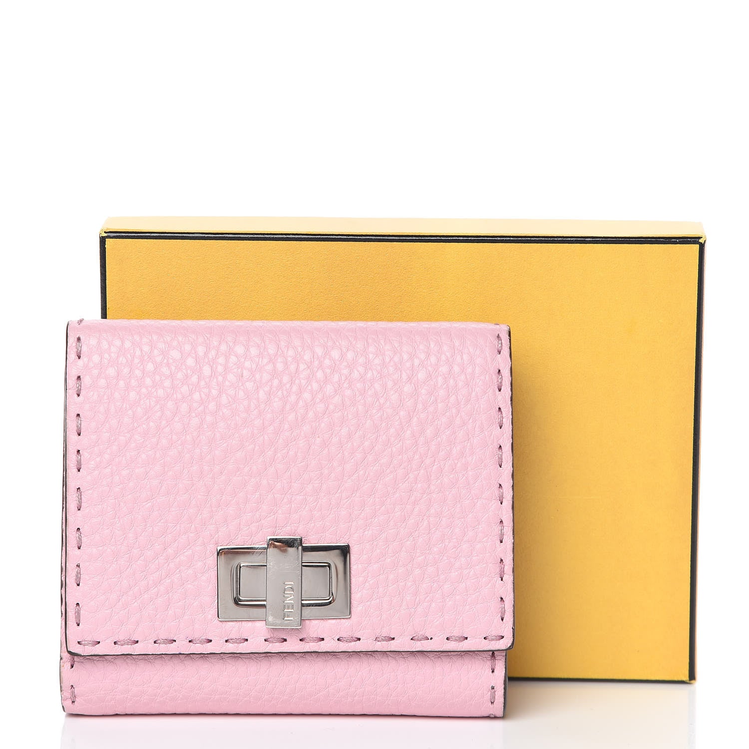 Fendi Cuoio Romano Selleria Peekaboo Compact Wallet Acquerello 11 of 11