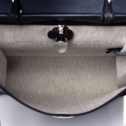 Hermes Toile H Berline Vache Hunter Herbag Zip PM 31 Black Ecru 5 of 8