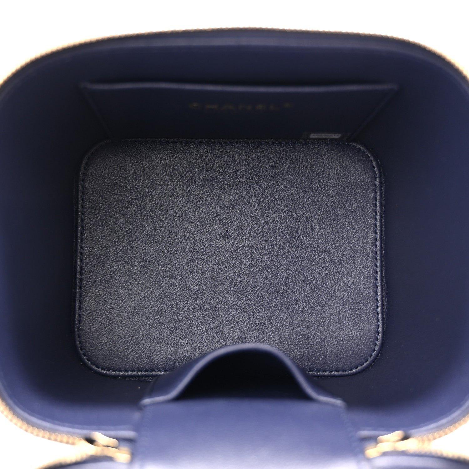 Chanel Caviar Quilted Small Top Handle Vanity Case With Chain Navy Blue 5 of 10