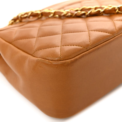 Chanel Lambskin Quilted Shoulder Bag Brown 16 of 17