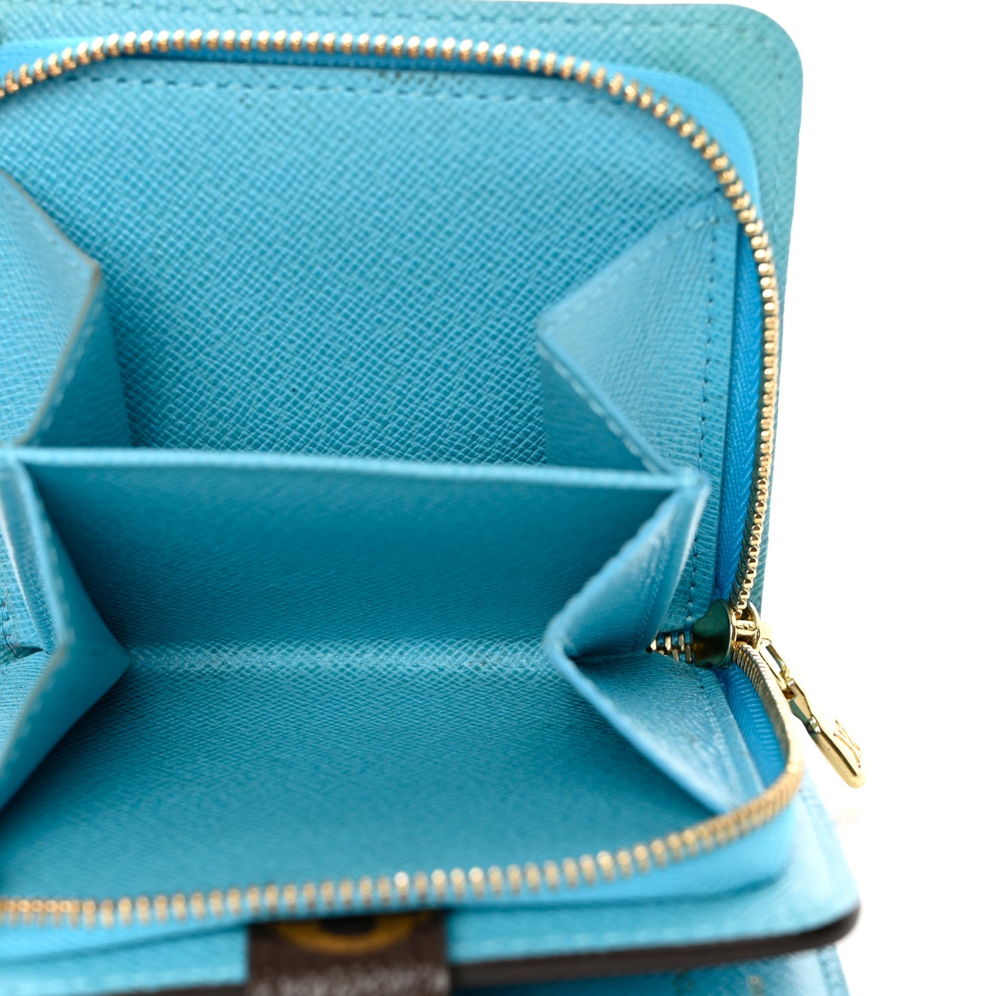 Monogram Groom Compact Zip Wallet Blue