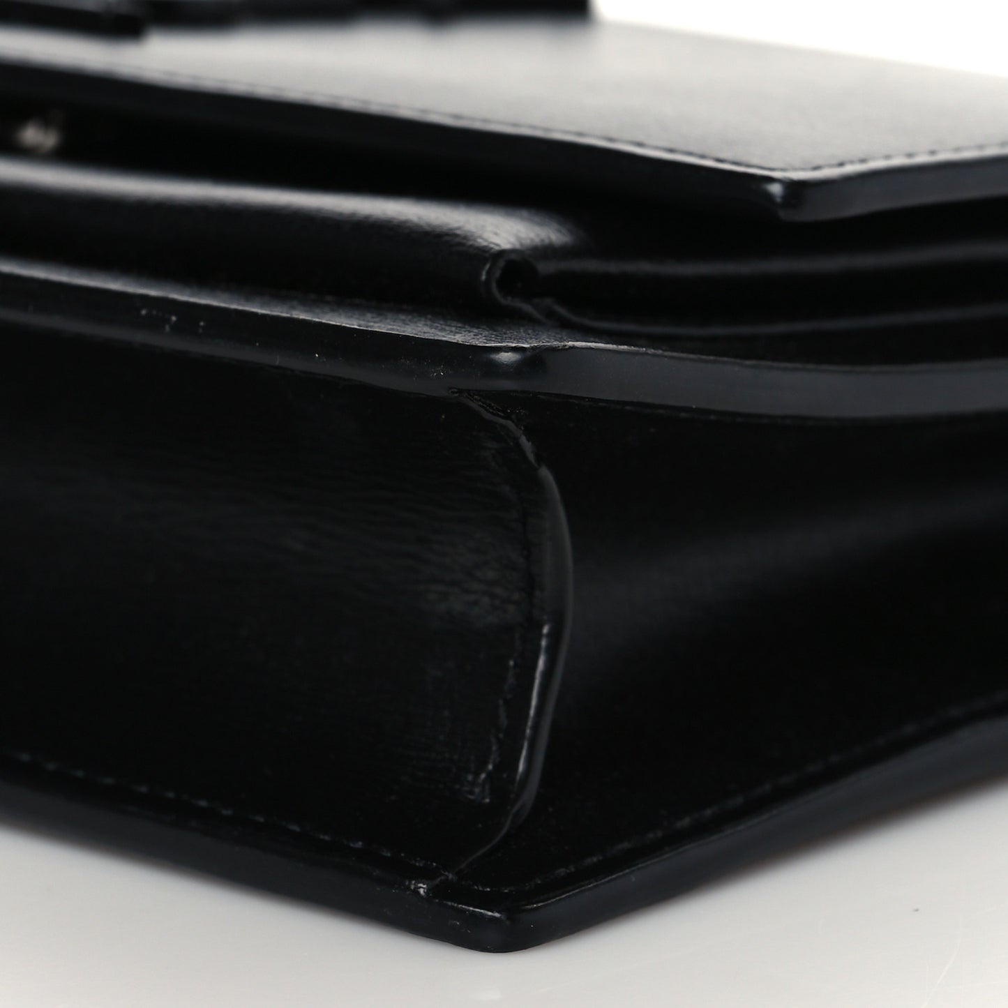 Calfskin Monogram Sunset Chain Wallet Black