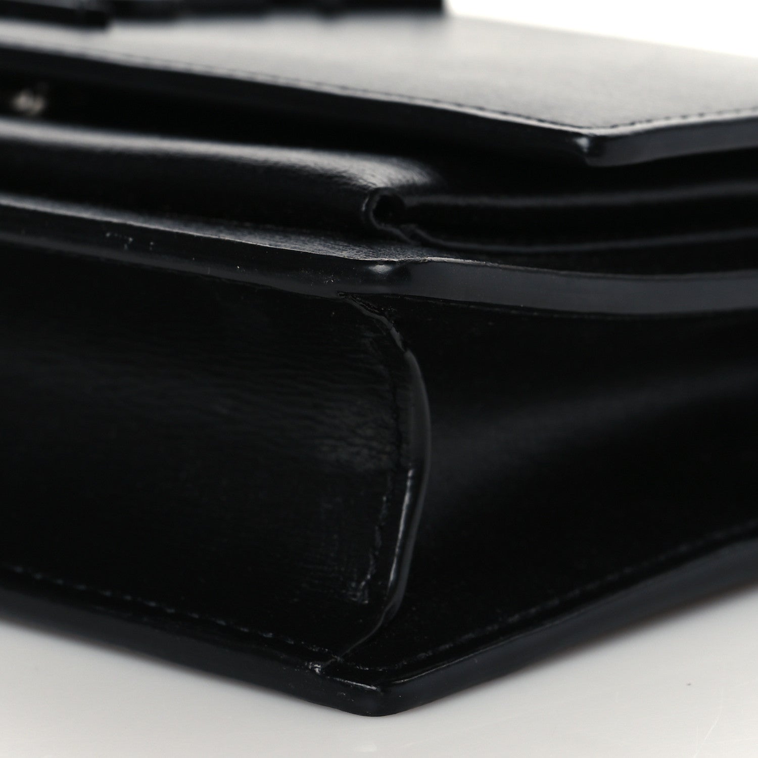 Saint Laurent Calfskin Monogram Sunset Chain Wallet Black 9 of 10