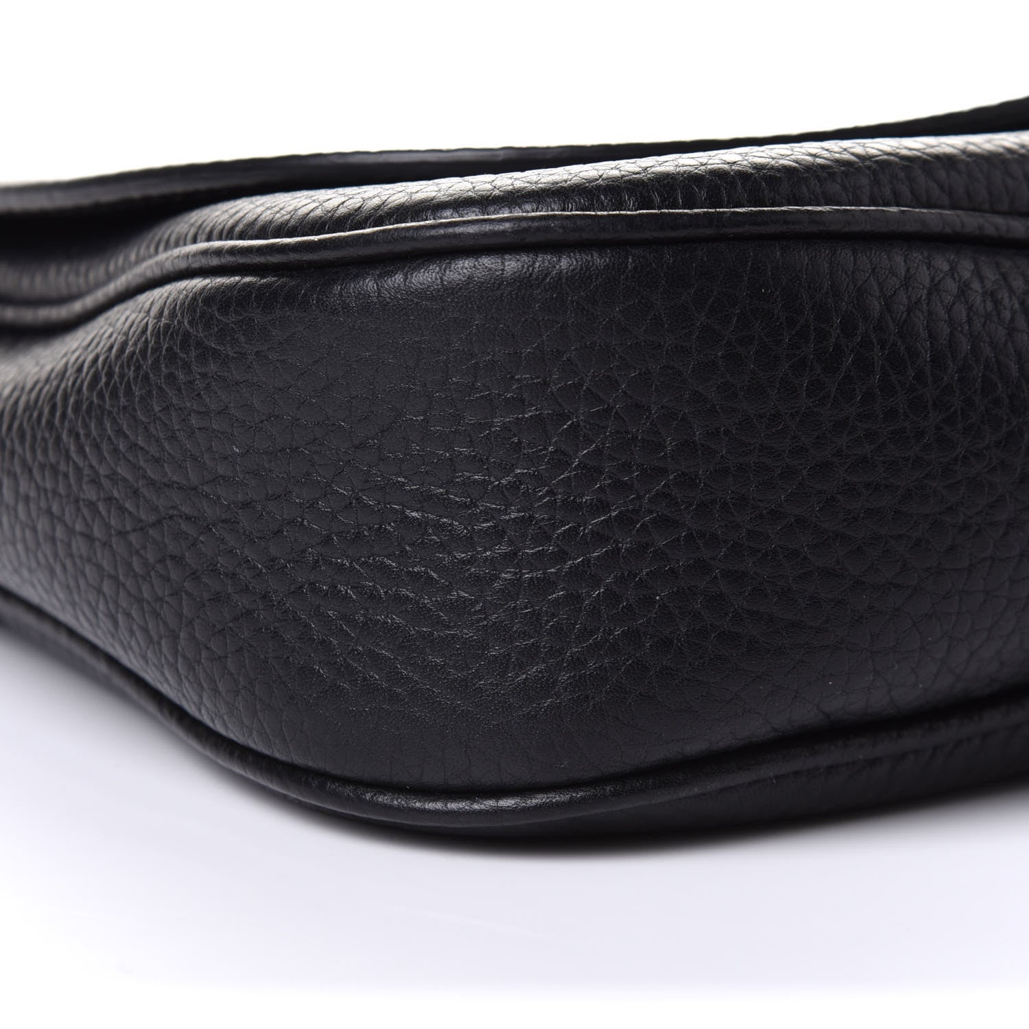 Gucci Pebbled Calfskin Medium Soho Flap Crossbody Black 8 of 9