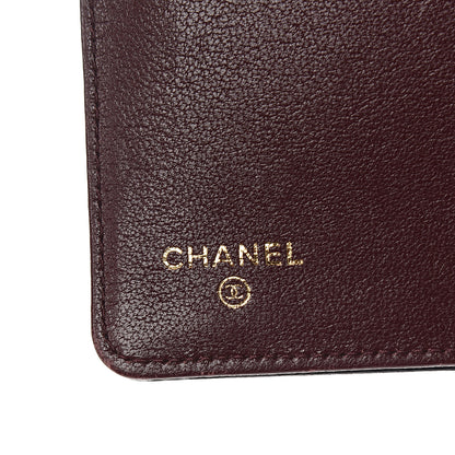 Chanel Sheepskin Quilted Mademoiselle Vintage Yen Wallet Navy 5 of 8