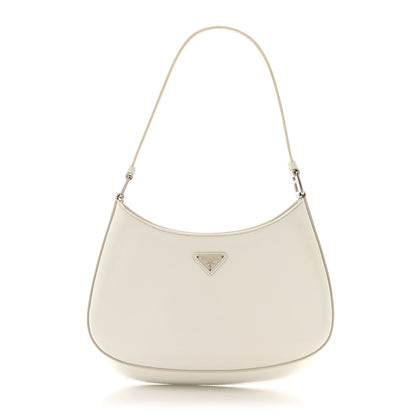 Prada Spazzolato Cleo Shoulder Bag White White 1 of 13