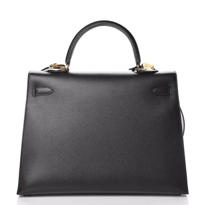 Hermes Epsom Kelly Sellier 35 Black 4 of 42