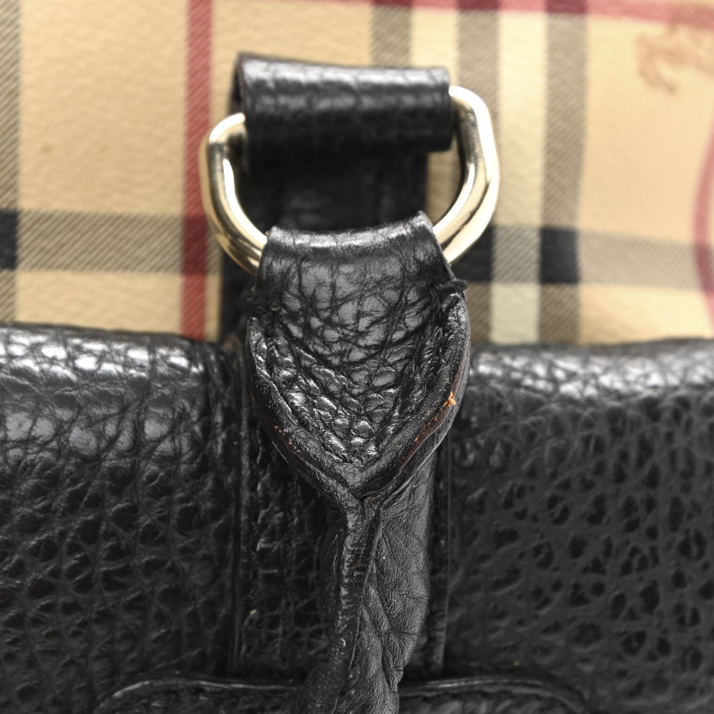 Haymarket Check Buckle Satchel Black