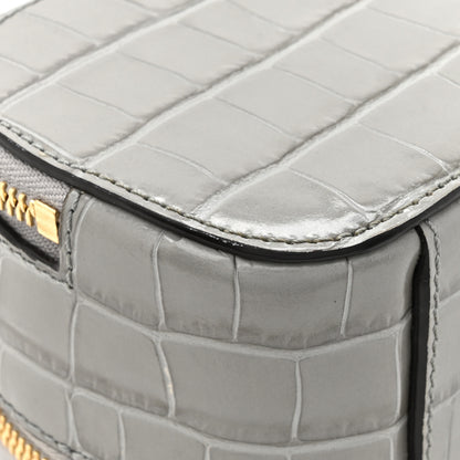 Chloe Calfskin Crocodile Embossed Mini C Vanity Bag Stormy Grey 14 of 14