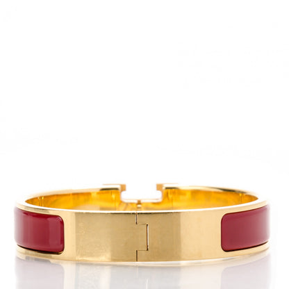 Hermes Enamel Narrow Clic Clac H Bracelet PM Rouge H 3 of 4
