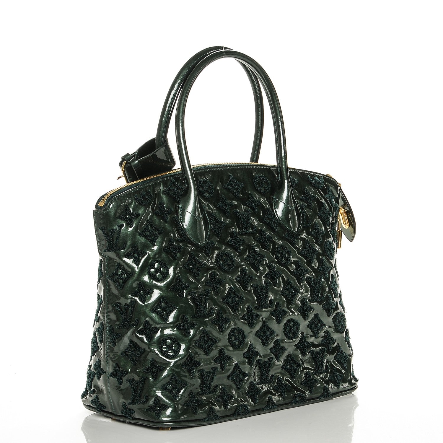 Louis Vuitton Patent Lambskin Fascination Lockit Vert Fonce 3 of 7