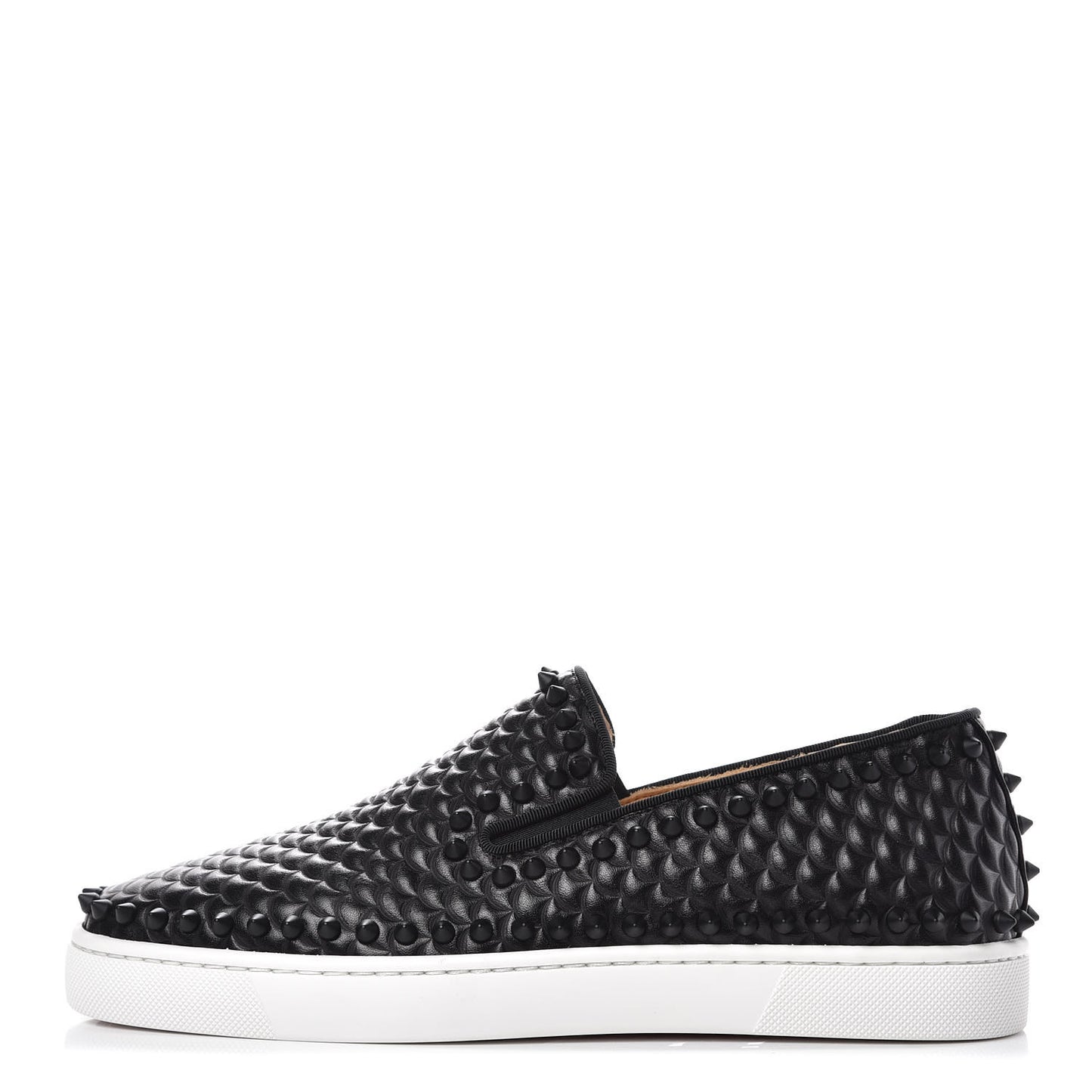 Nappa Scallop Pik Boat Flat 40 Black