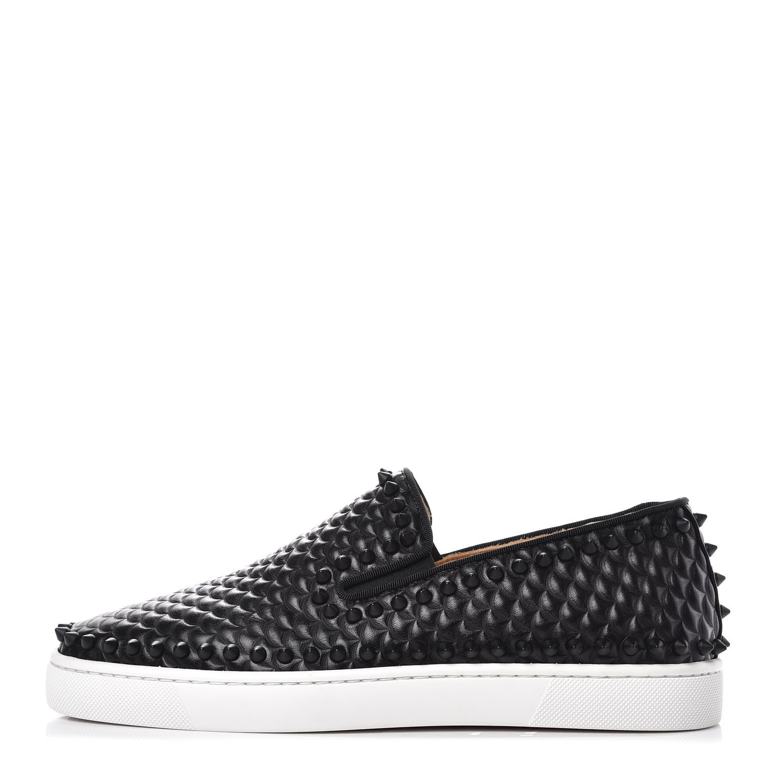 Christian Louboutin Nappa Scallop Pik Boat Flat 40 Black 1 of 10