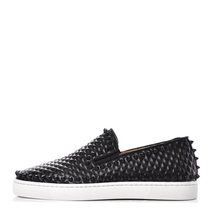 Christian Louboutin Nappa Scallop Pik Boat Flat 40 Black 1 of 10