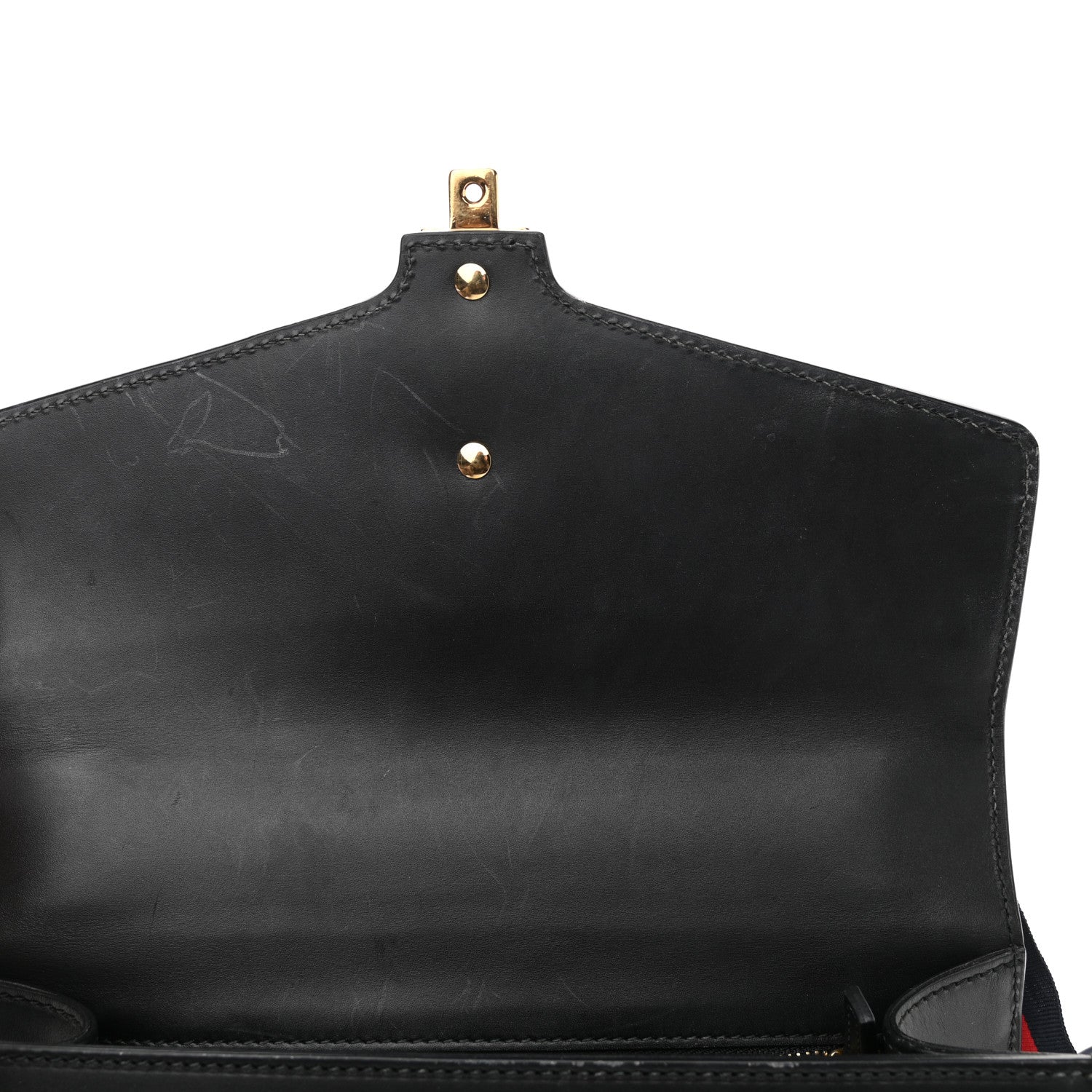 Gucci Calfskin Small Sylvie Shoulder Bag Black 8 of 13