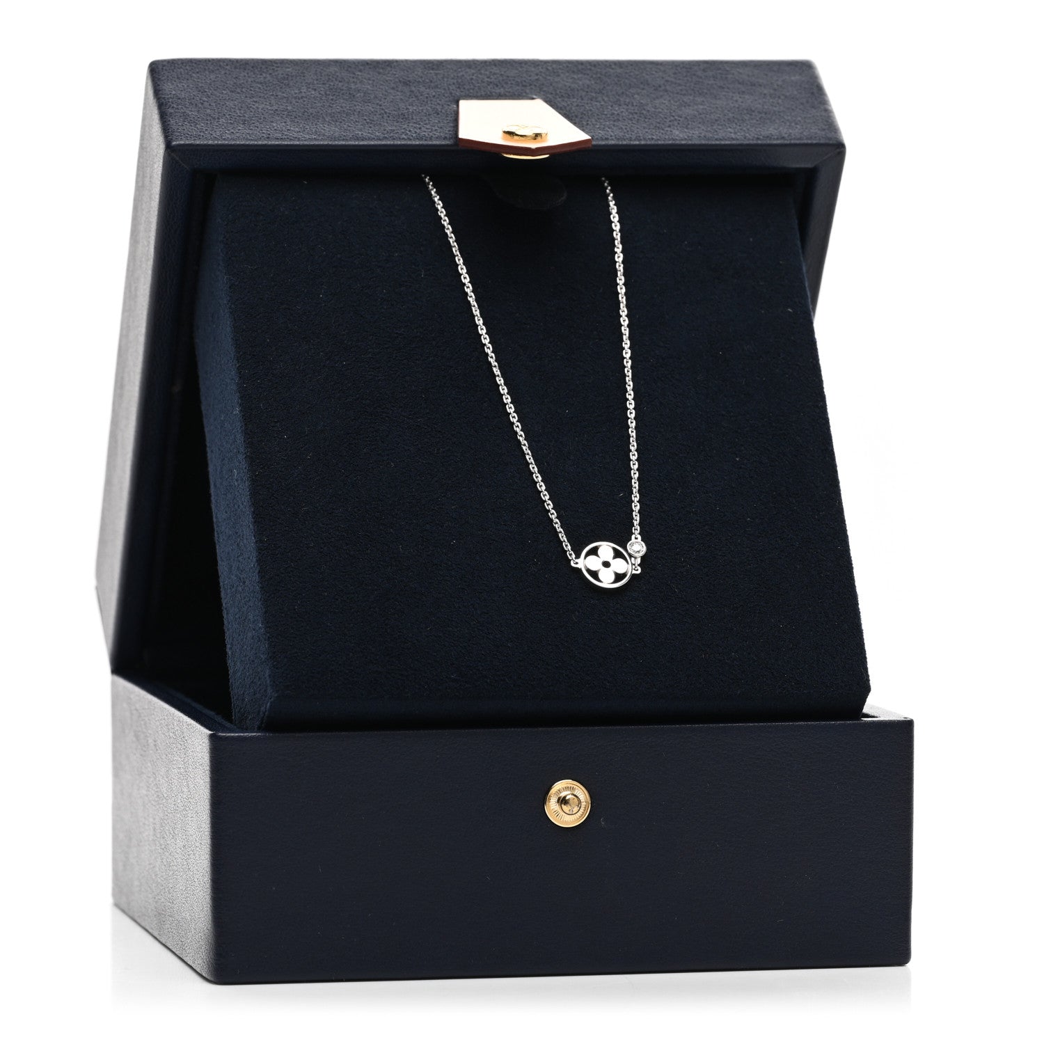 Louis Vuitton 18K White Gold Diamond Idylle Blossom Pendant Necklace 5 of 5