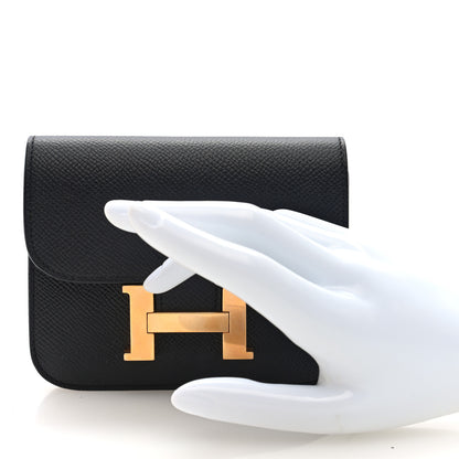 Hermes Epsom Constance Slim Wallet Black 2 of 8