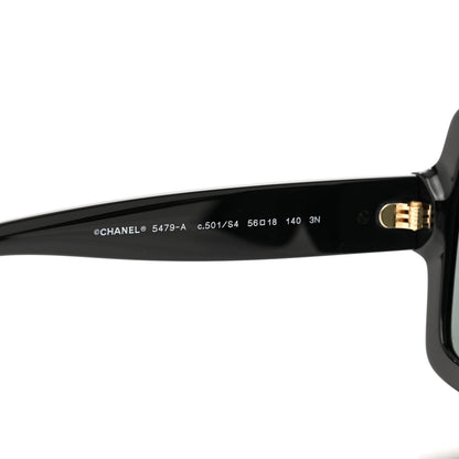 Chanel Acetate Square Heart Sunglasses 5479-A Black 5 of 7