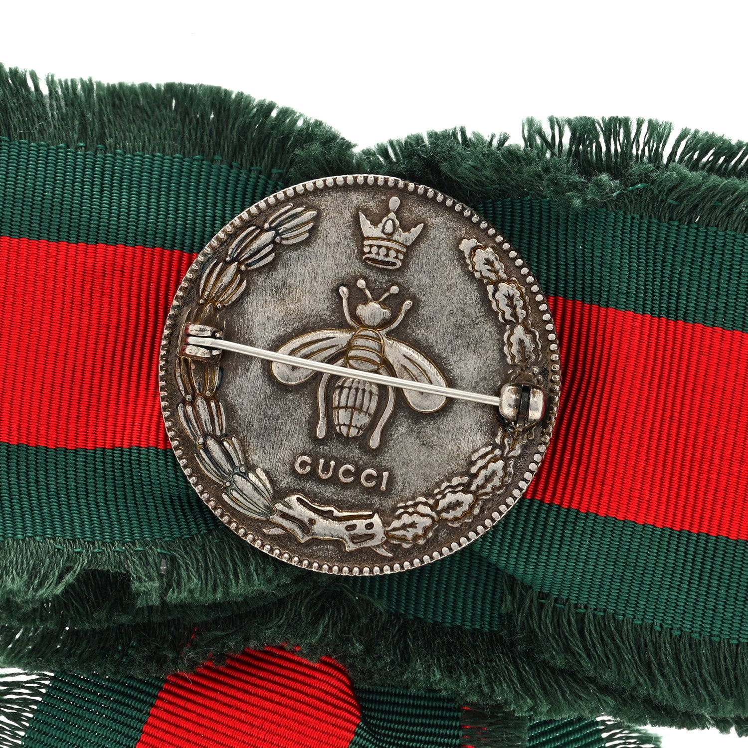 Gucci Ribbon Web Crystal Bow Brooch Red Green 1447813 – FASHIONPHILE