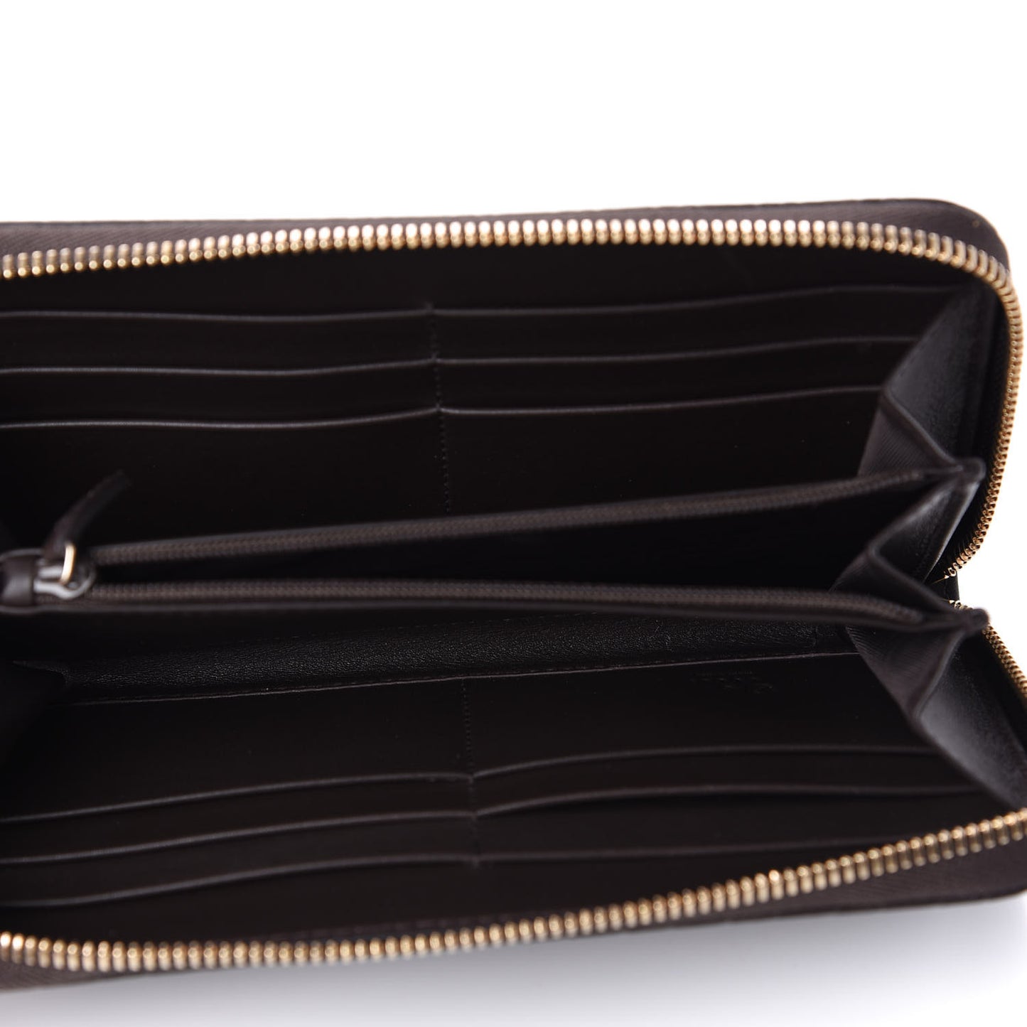 Microguccissima Zip Around Wallet Black