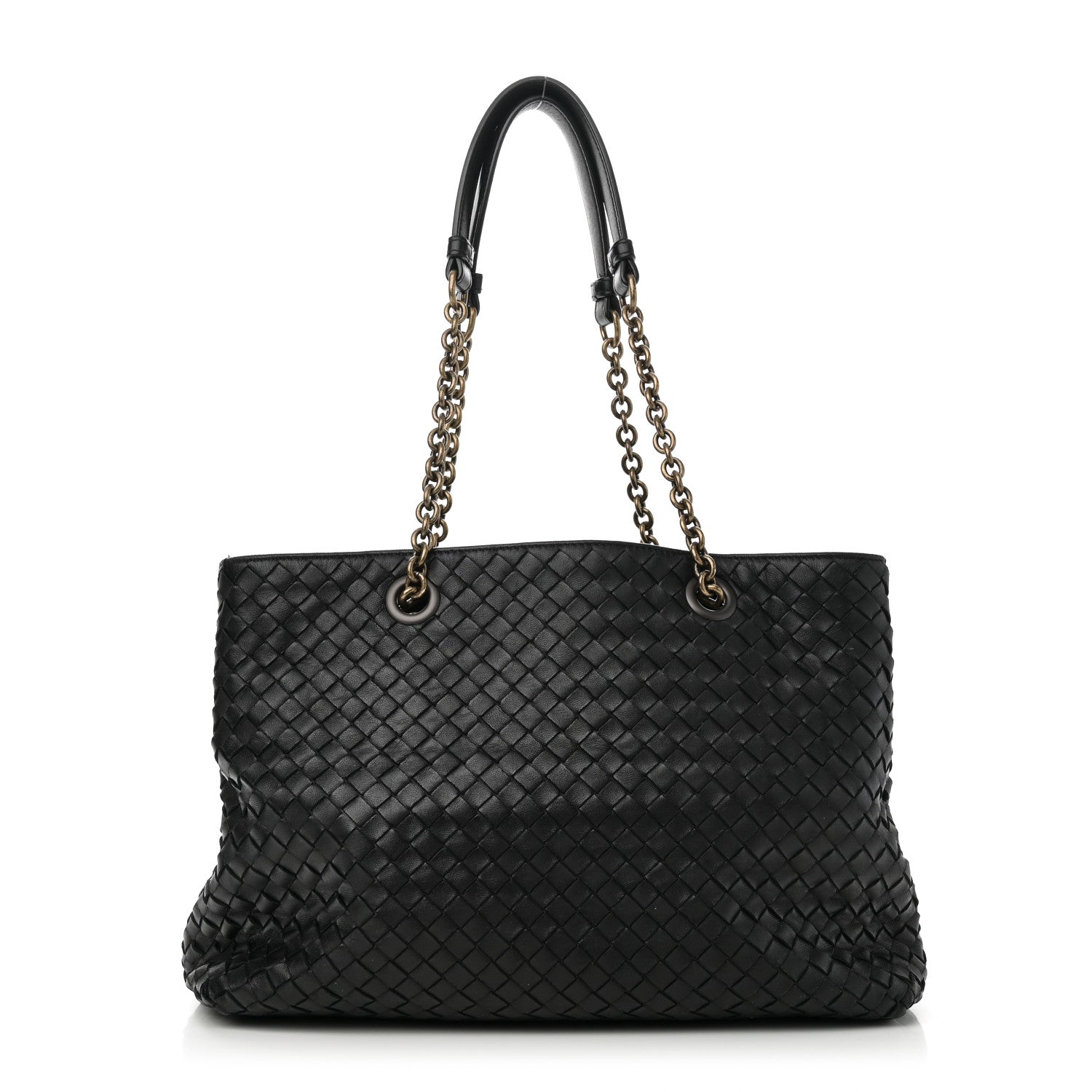 Bottega Veneta Nappa Intrecciato Medium Classic Chain Strap Tote Black 1 of 10