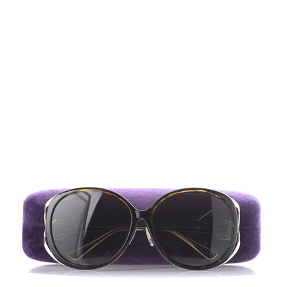 Gucci Acetate Round Frame Injected GG0226SK Sunglasses Tortoise 8 of 8