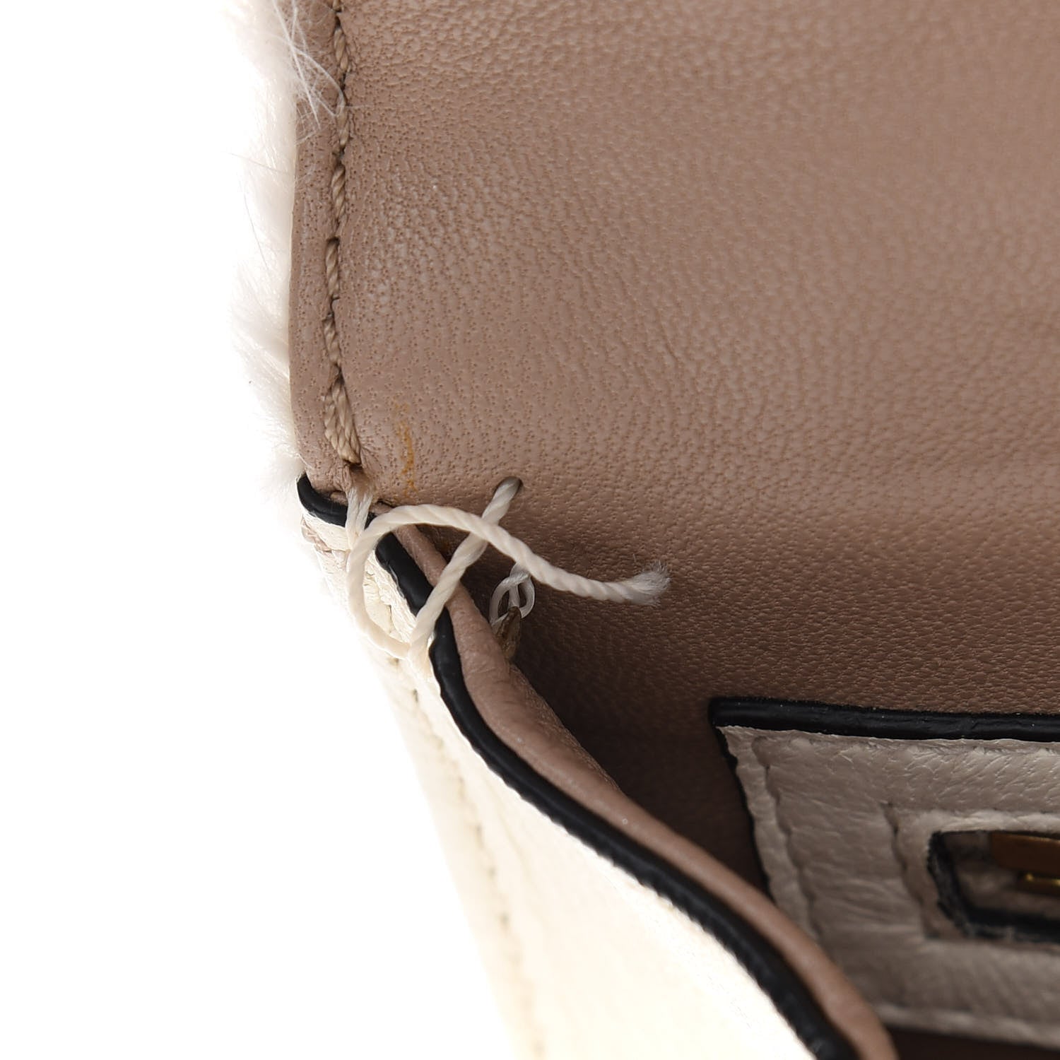 Valentino Garavani Mink Fur Lambskin Small Glam Lock Rockstud Flap White 10 of 12