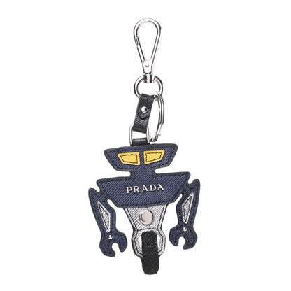 Prada Saffiano Robot Trick Keychain Black 1 of 6
