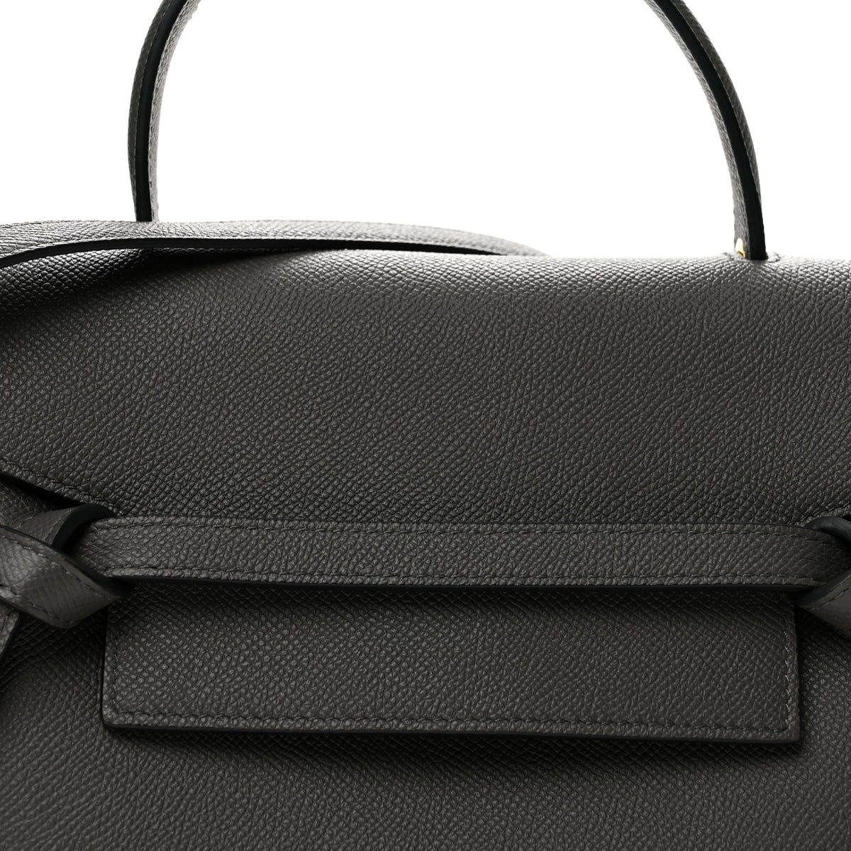 Grained Calfskin Micro Belt Bag Grey
