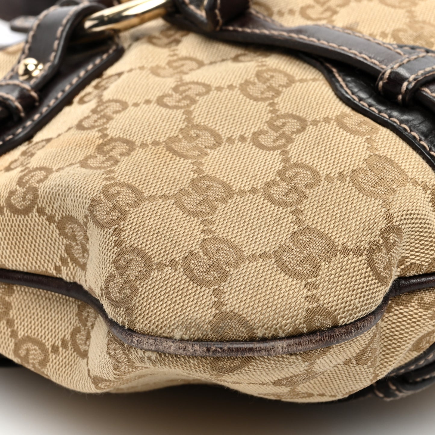 Monogram Large Horsebit 85th Anniversary Hobo Dark Brown