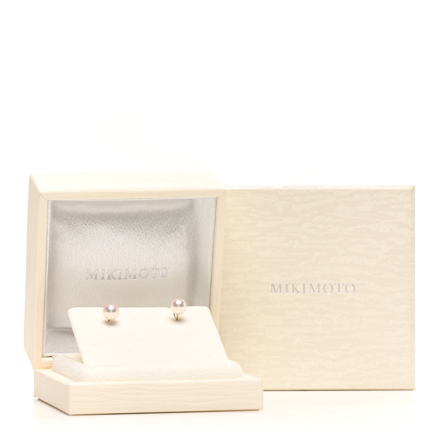 Mikimoto 18K Yellow Gold Akoya Pearl 7-7.5mm Stud Earrings 5 of 5