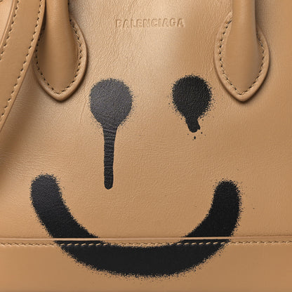 Balenciaga Calfskin Happy Sad XXS Ville Top Handle Bag Light Brown 7 of 9