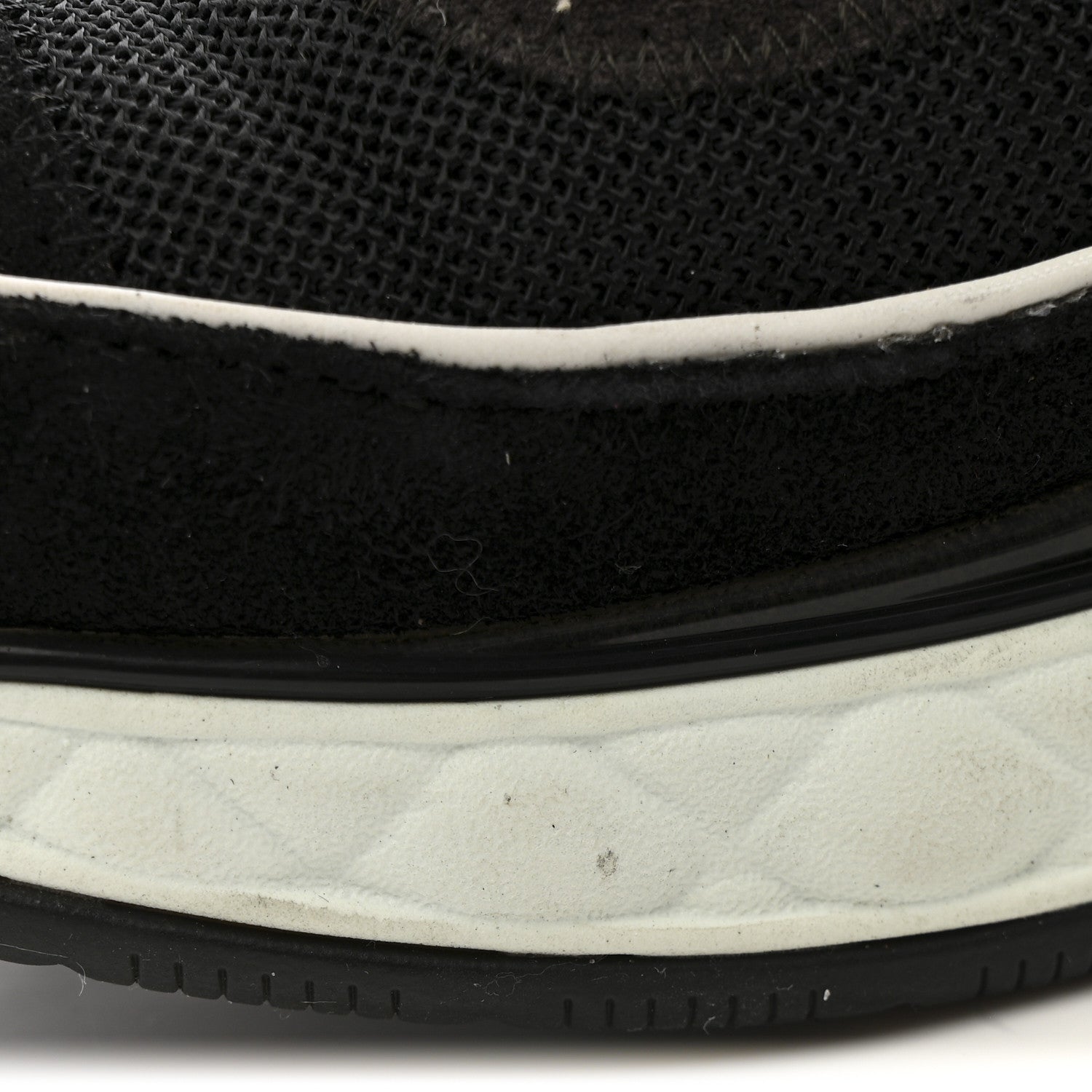 Chanel Fabric Suede CC Sneakers 40 Black Dark Grey 10 of 12