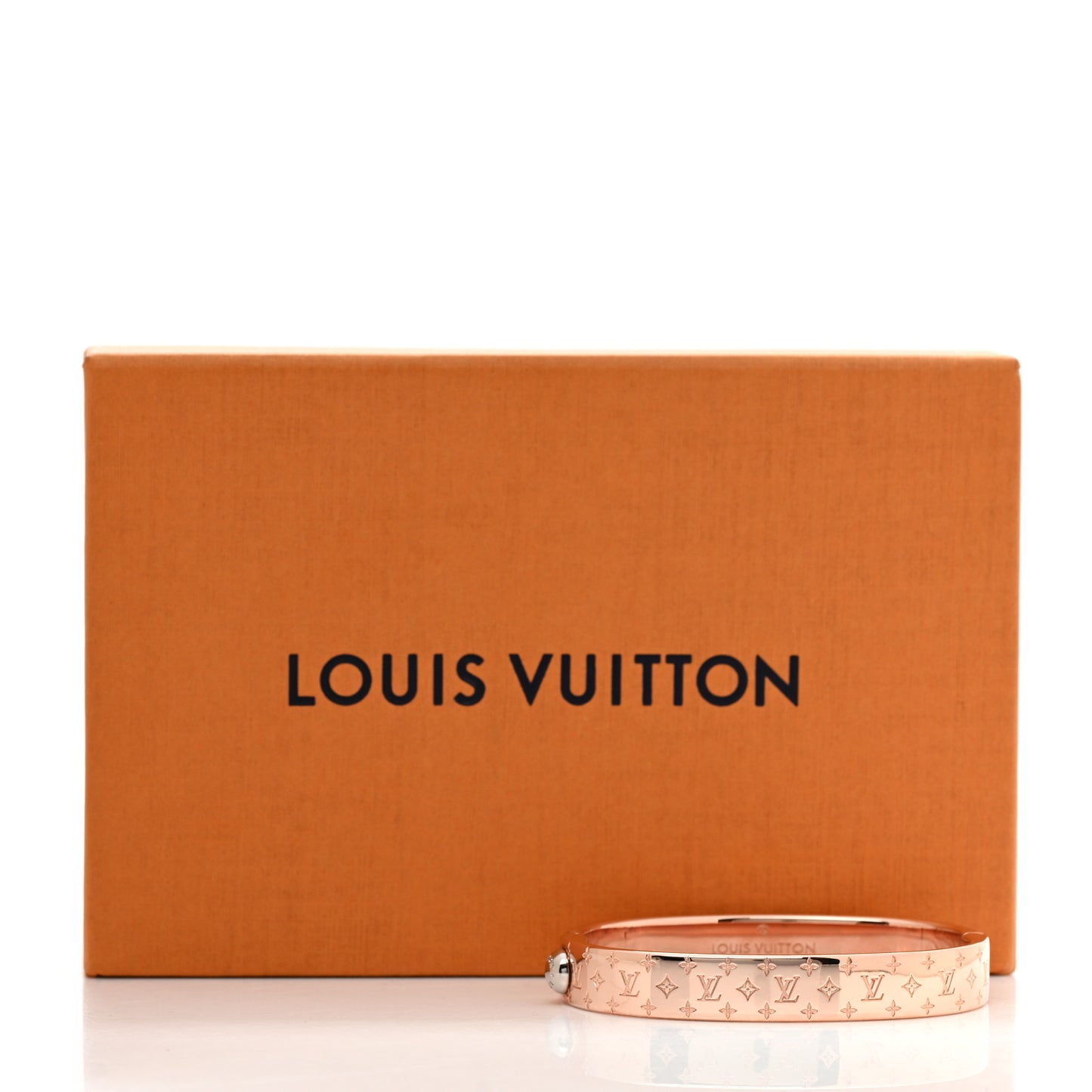 Brass Monogram Nanogram Cuff S Pink Gold