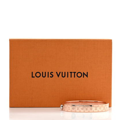 Louis Vuitton Brass Monogram Nanogram Cuff S Pink Gold 6 of 6