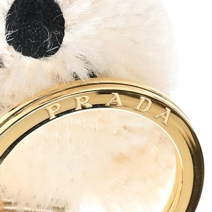 Prada Mohair Teddy Bear Keychain Charm White 3 of 3