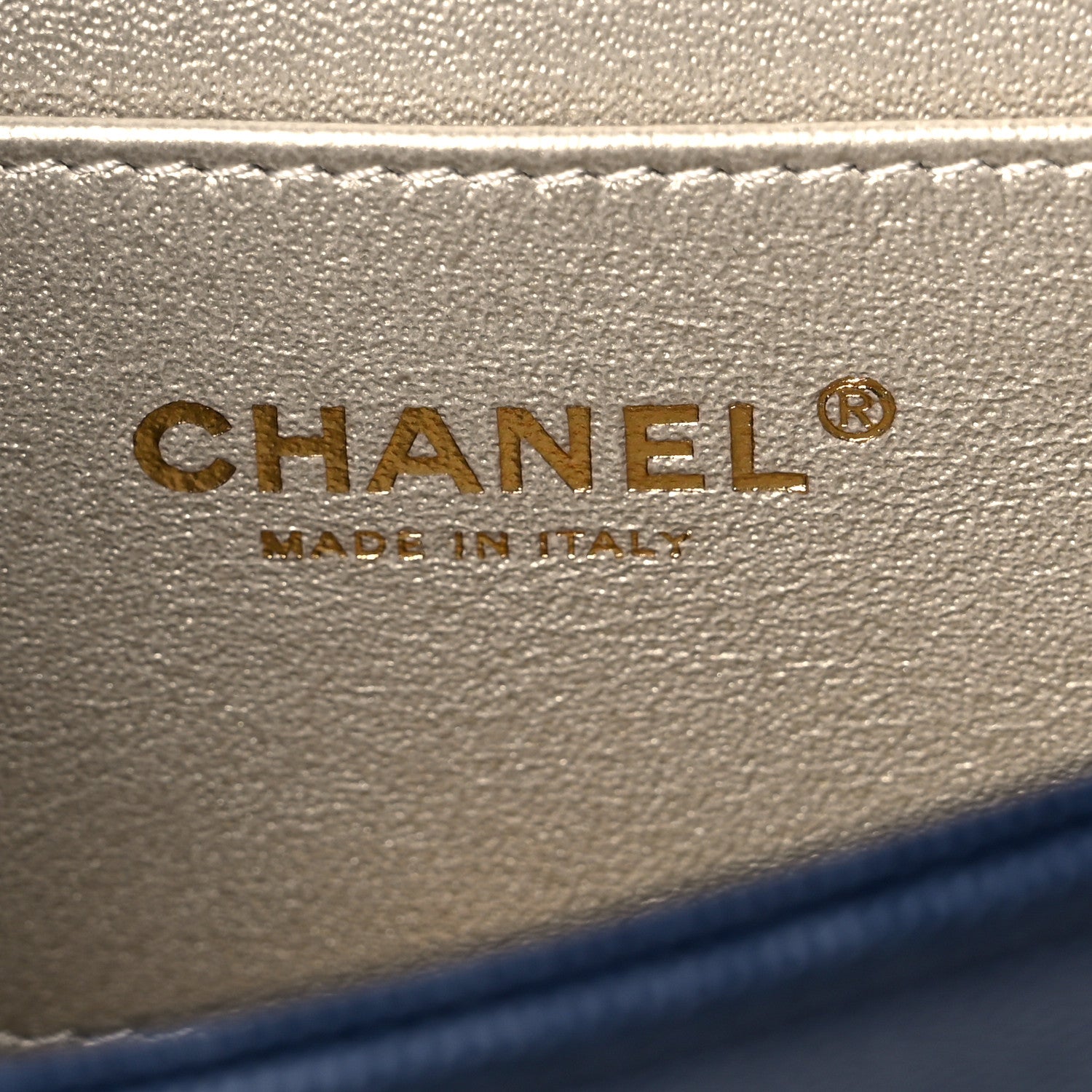 Chanel Grained Calfskin Embroidered Captain Gold Flap Belt Bag Navy 5 of 9