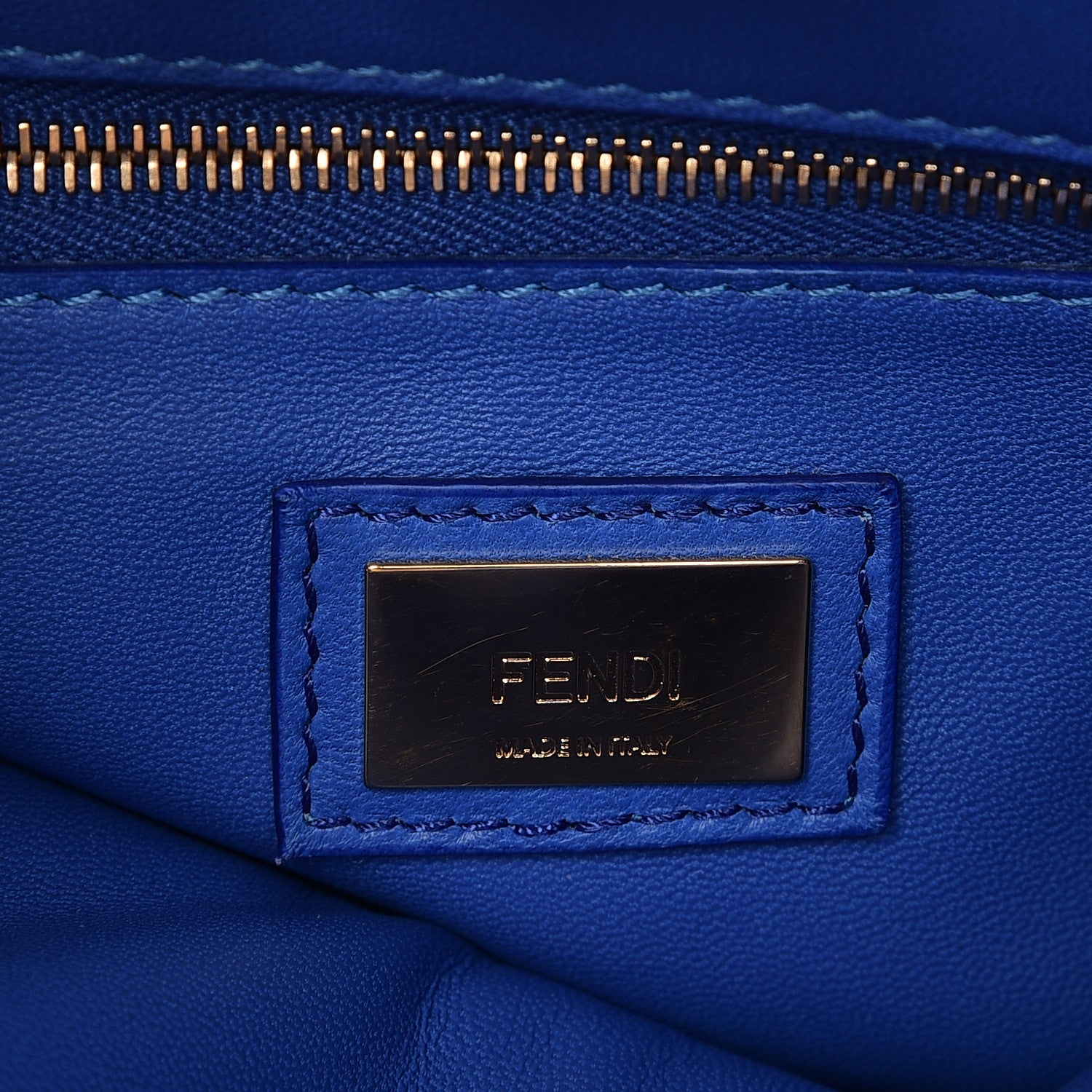 Fendi Nappa Mini Peekaboo Iconic Satchel Bleuette 7 of 13