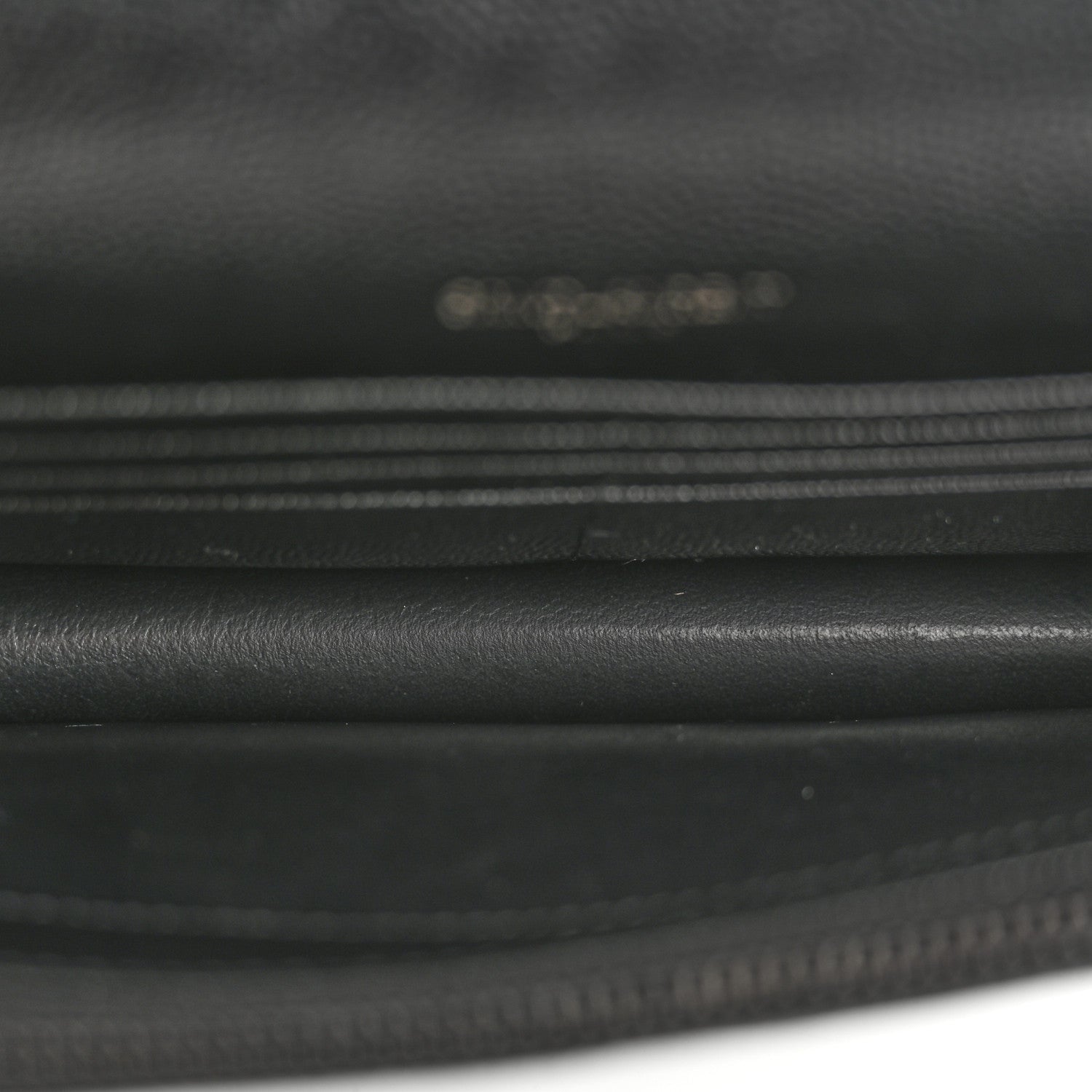 Saint Laurent Grain De Poudre Matelasse Chevron Monogram Monochrome Envelope Chain Wallet Black 5 of 12