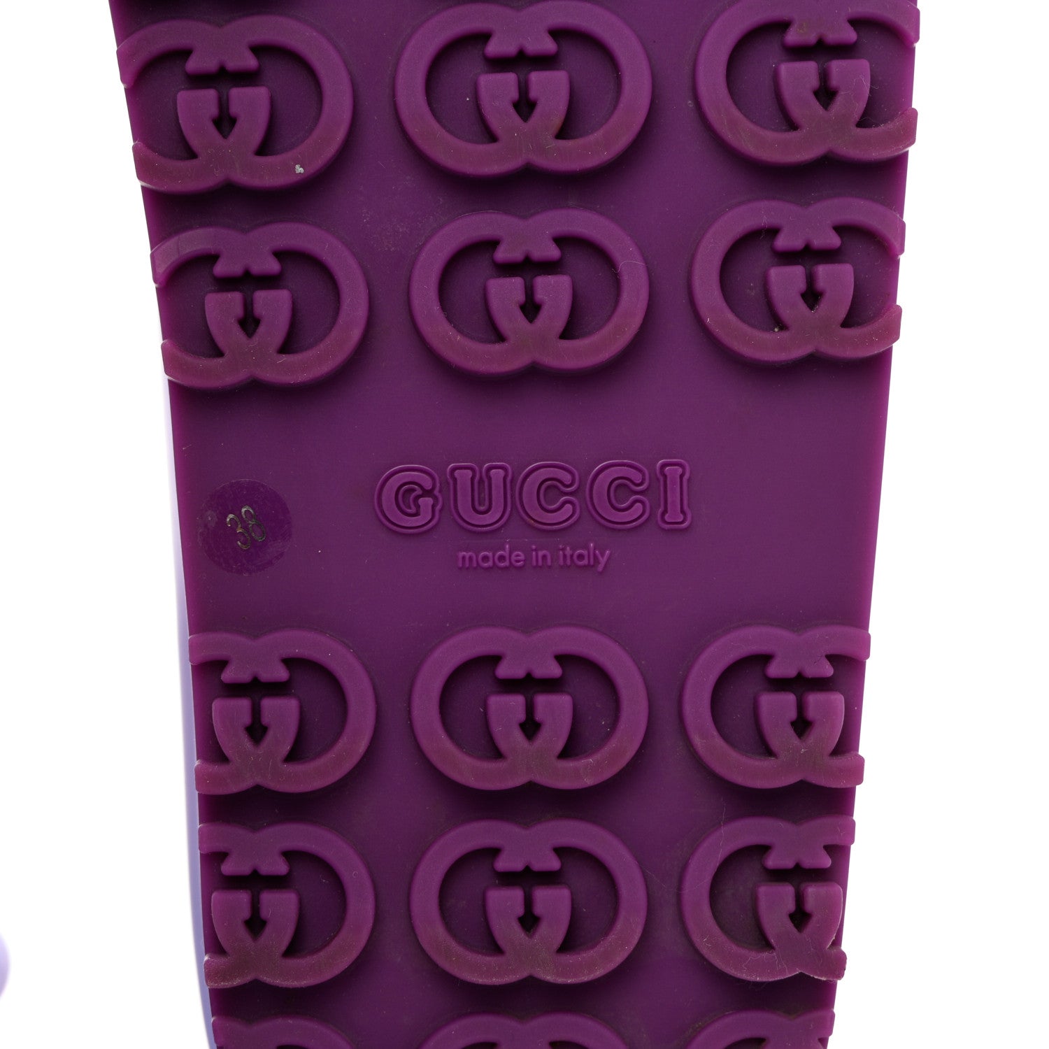 Gucci Soft Rubber Womens Interlocking G Platform 42mm Slide Sandals 38 Sugar Pink 7 of 8