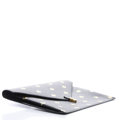 Gucci Grained Calfskin Bee Star Portfolio Black 4 of 7
