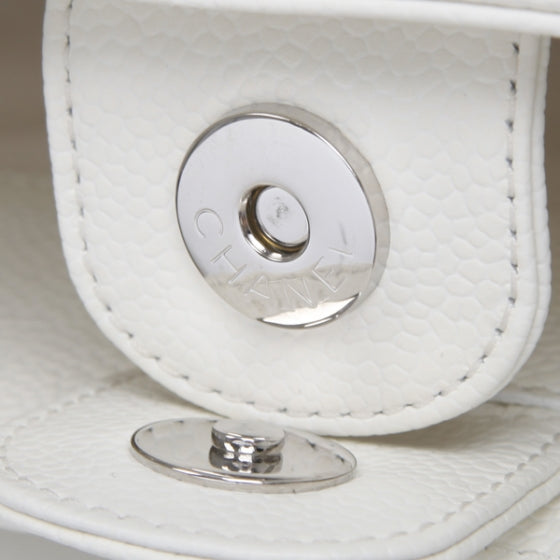 Caviar Petit Shopping Tote PST White