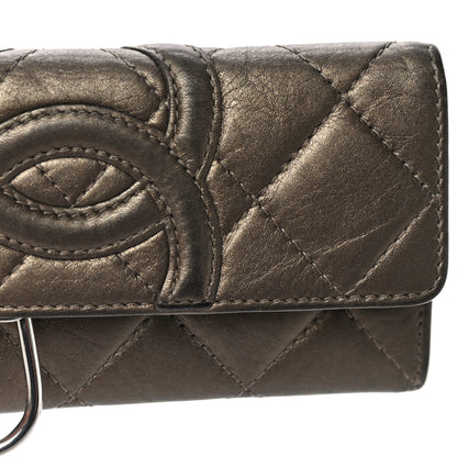 Chanel Metallic Calfskin Quilted Cambon Key Holder Case Bronze 22 of 23