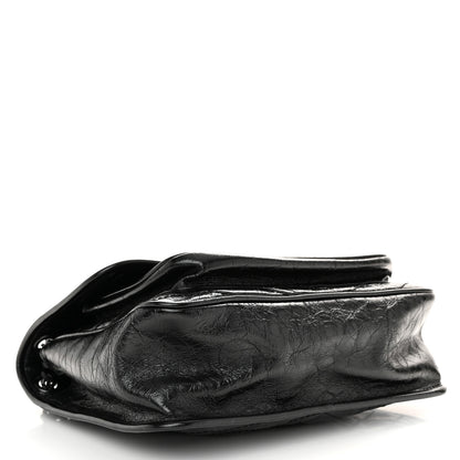 Saint Laurent Crinkled Calfskin Matelasse Monogram Medium Niki Chain Satchel Black 4 of 10