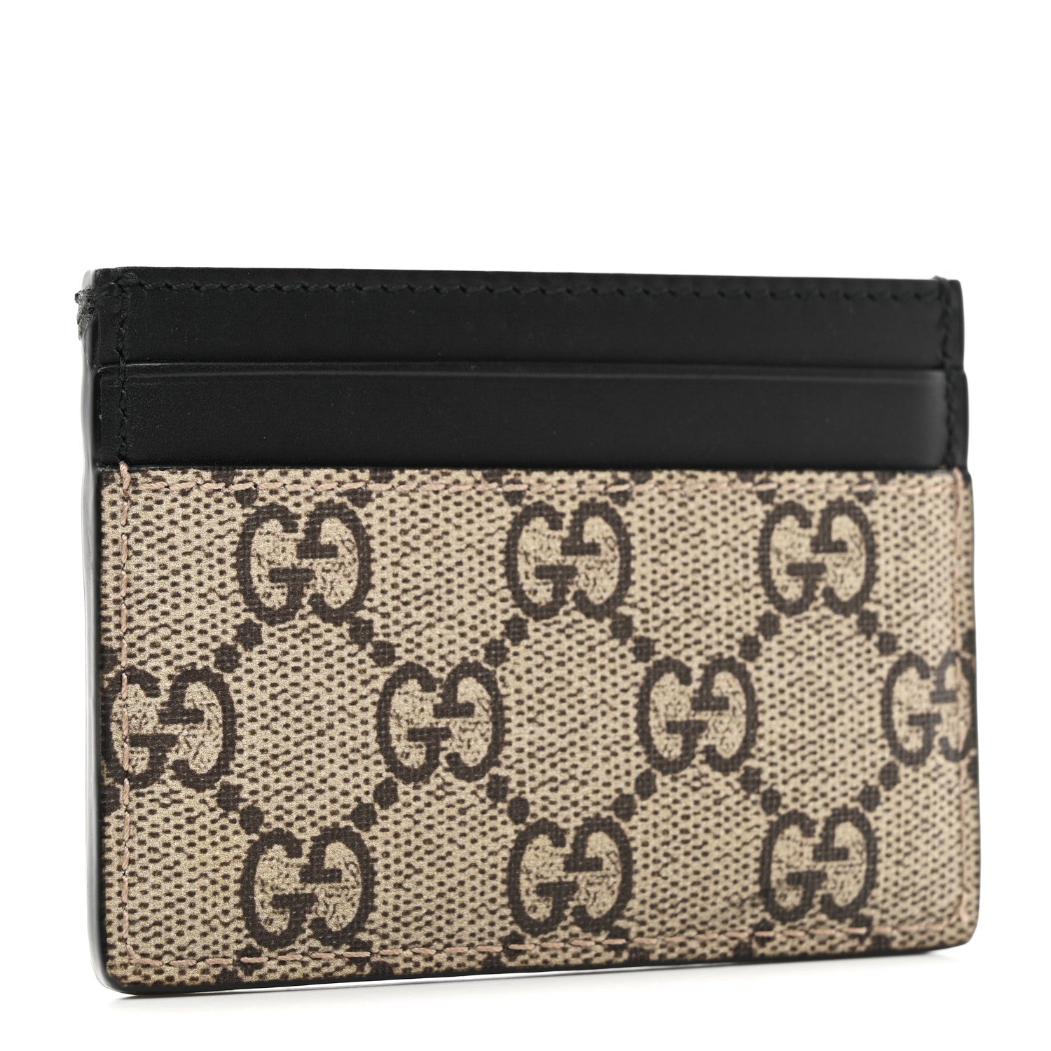Gucci GG Supreme Monogram Kingsnake Card Holder Beige Black 3 of 7