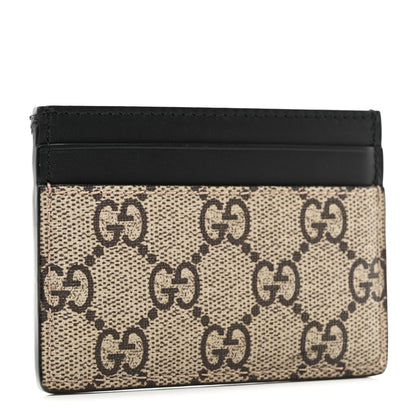 Gucci GG Supreme Monogram Kingsnake Card Holder Beige Black 3 of 7