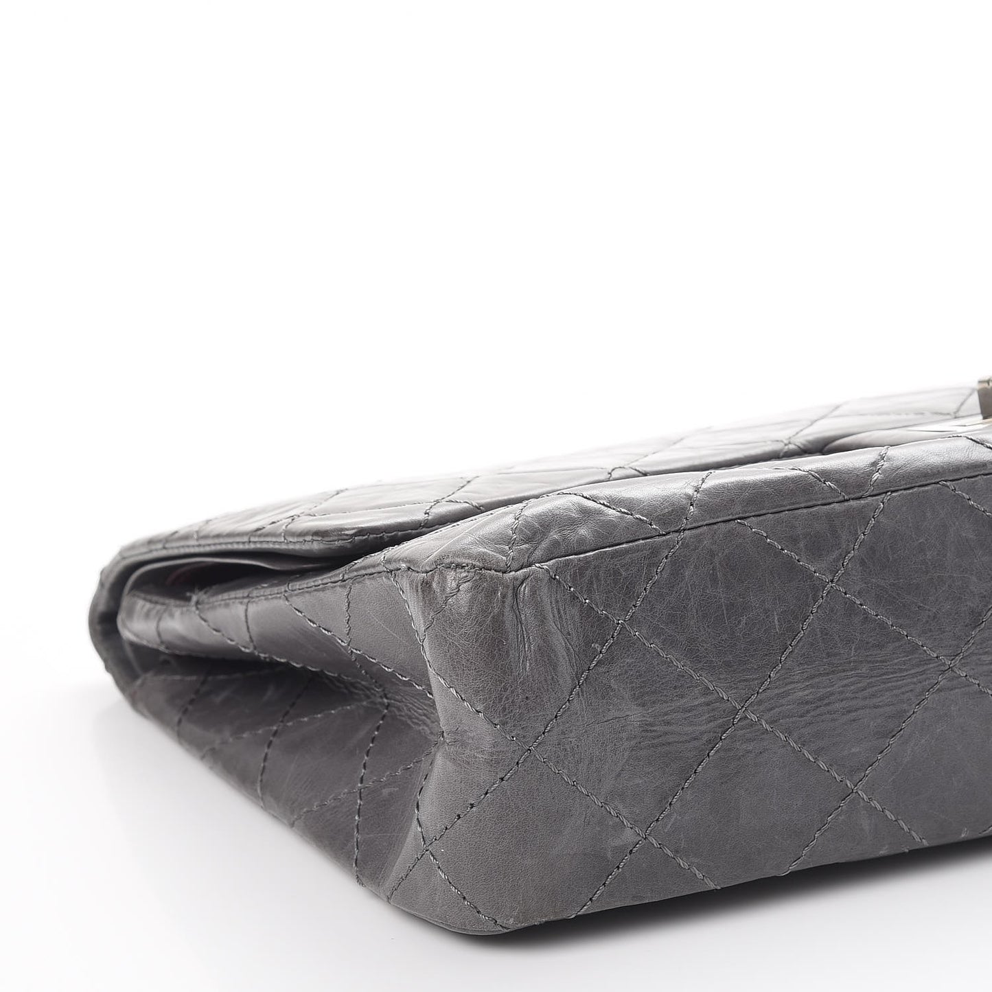 Aged Calfskin Quilted 50th Anniversary 2.55 Reissue 227 Flap Grey