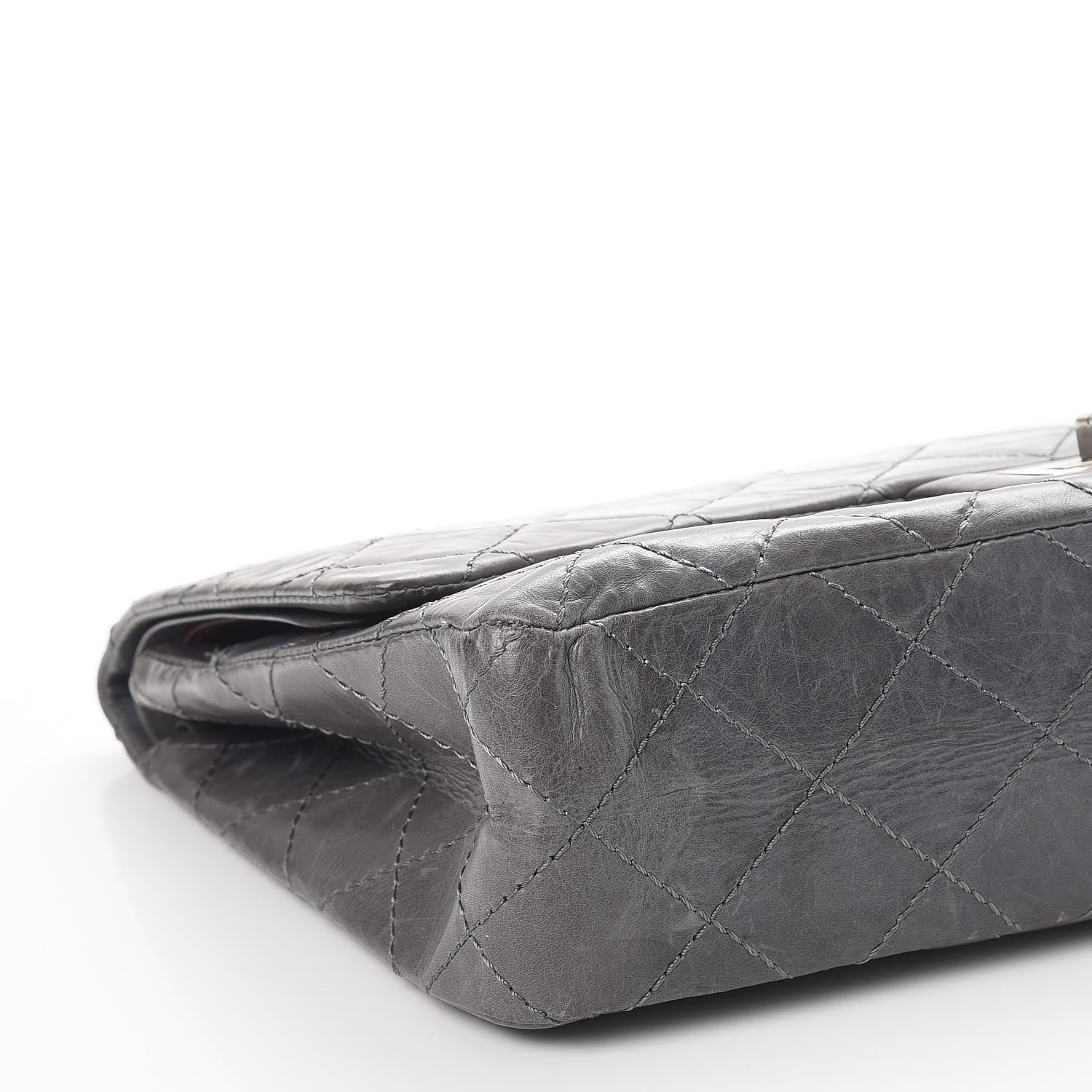 Chanel Aged Calfskin Quilted 50th Anniversary 2.55 Reissue 227 Flap Grey 16 of 17